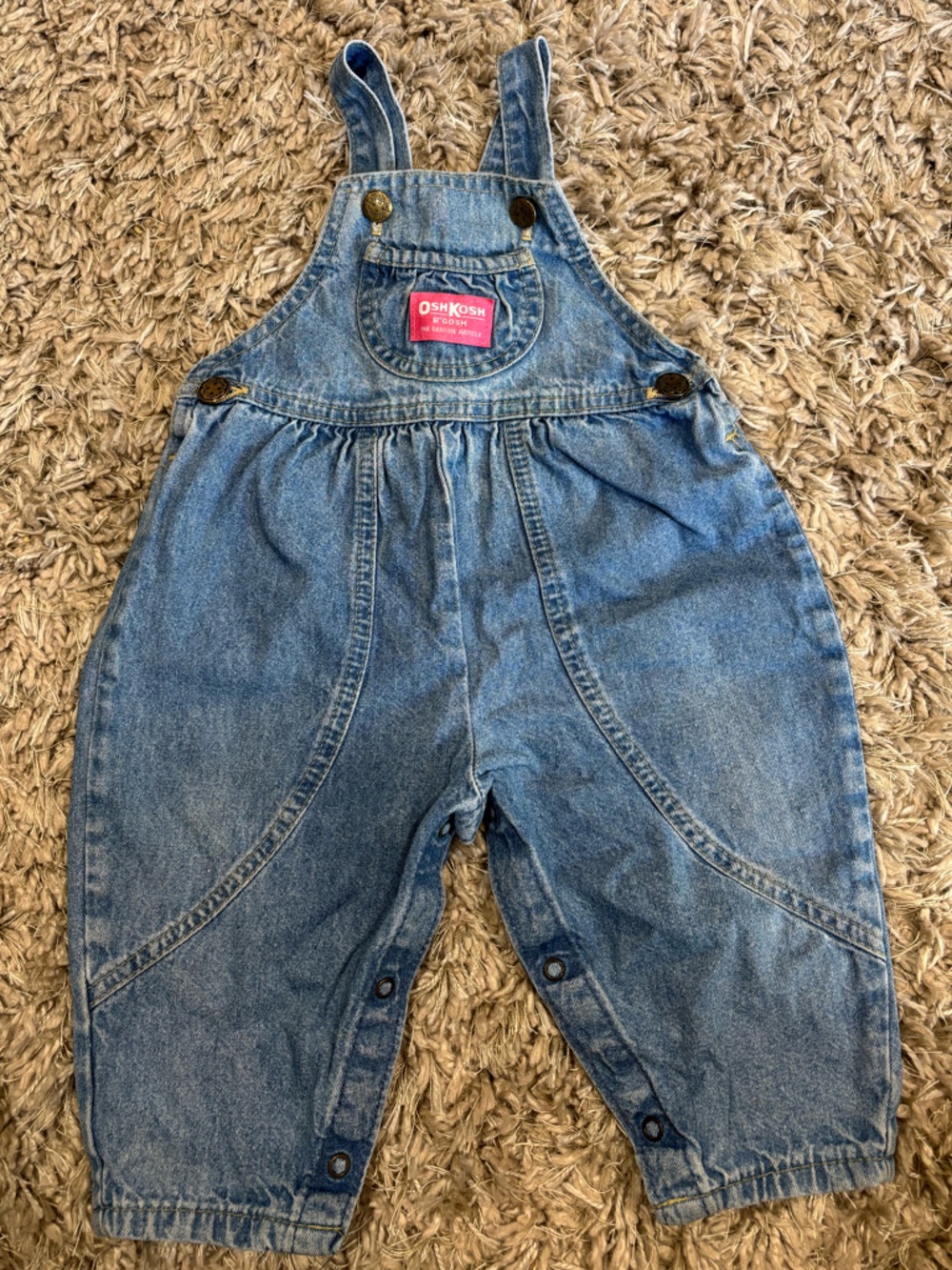 Vintage Baby Girls Oshkosh B’gosh Overalls